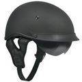 Outlaw Matte Black Dual-Visor Motorcycle Half Helmet